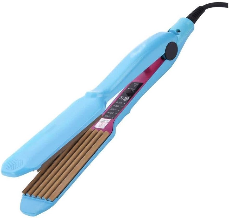Mini Hair Iron Crimper, Corrugated Corn Plate Curling Wand, Small Waves Electric Hair Styler, 5 Adjustable Temperatures, Anti-Scald Design