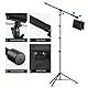 NEEWER Luftgepolstertes Aluminium Lichtstativ, 3m verstellbares Fotostativ mit Galgenarm, Gegengewicht, Sandsack, 1/4 Schraube für Softbox, Studiolicht, Blitz, Schirm, max. Belastung 5kg