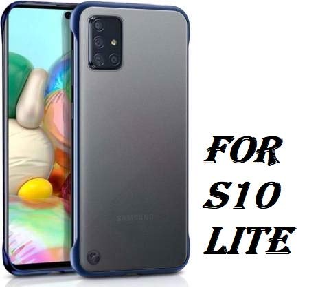 Sajni CreationsUltra Thin Frameless Transparent Back Case Cover for Samsung Galaxy S10 Lite (Blue)