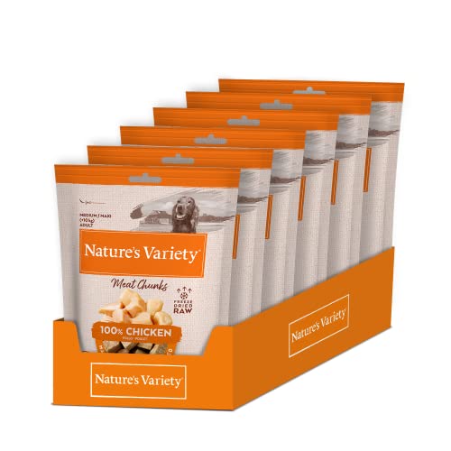 Nature's Variety Freezed Dried Cubos Liofilizados De Carne De Pollo Deshuesada para Perros, Caja De 6 X 50G, Total 300G