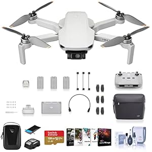 DJI-Mini-2-SE-Drone-Fly-More-Combo-Bundle-with-128GB-microSD-Card-Carrying-Case-Corel-PC-Software-Kit-Anti-Collision-Light-Landing-Pad-Cleaning-Kit
