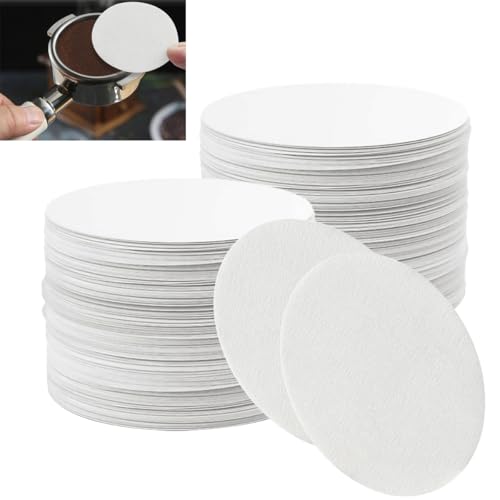 400 Stück Rund Espresso Papierfilter, 58.5mm Ungebleichter Rund Kaffee Filterpapier, Ersatz Papierfilter, Espresso Paper Filter, Kaffeefilter Weiß Papier, für 58mm Siebträgerkörben Kaffeemaschine