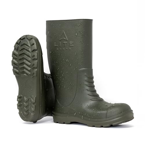 Image of Rubber Hunting Boots for Men - Ultra-Light 13 oz EVA, 16 inch Waterproof Pull-On Boots for Early Season Hunting, Fishing & Farm Work, Non-Slip Mud Boot.