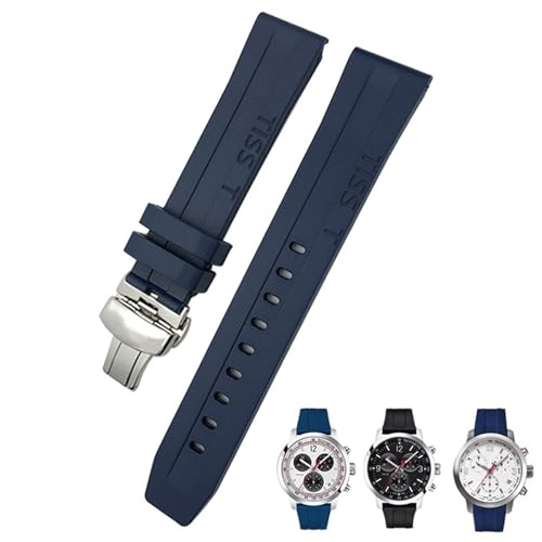Bracelet silicone sport 20mm étanche bleu pour activités outdoor
