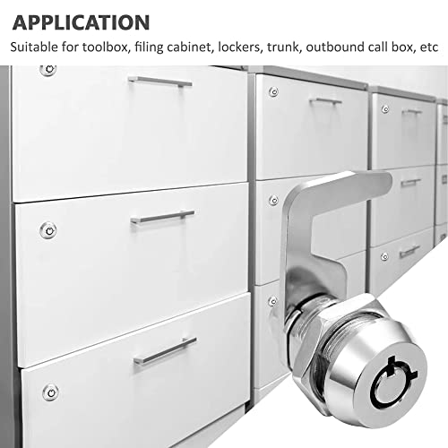 Kitmose 4 Pack Tubular Cam Lock, 5/8" (17Mm) Cylinder Tool Box Lock Security Hook Replacement Lock For Cabinet Drawer Atm Vending Machine Mailbox Toolbox, Keyed Alike With 8 Keys #TOP1