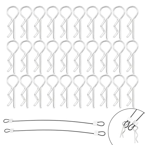GDOOL 100 Pieces 1mm Universal RC Body Clips Racing Car Clip Pins M001 for 1/14 1/16 1/18 Scale H16BM H14BM Compatible with Redcat HPI Himoto HSP Exceed Truck Buggy
