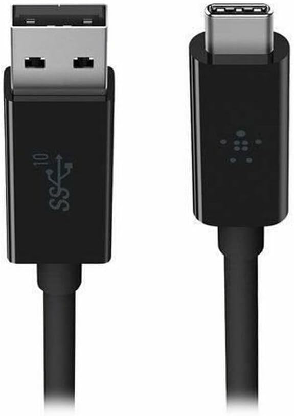 Belkin USB 3.1 Super Speed 10Gbps Transfer Type-A to Type-C Cable for Laptop, Desktop Computer, USB-A Charger and Battery Pack, 3A Power Output - 1 Meter