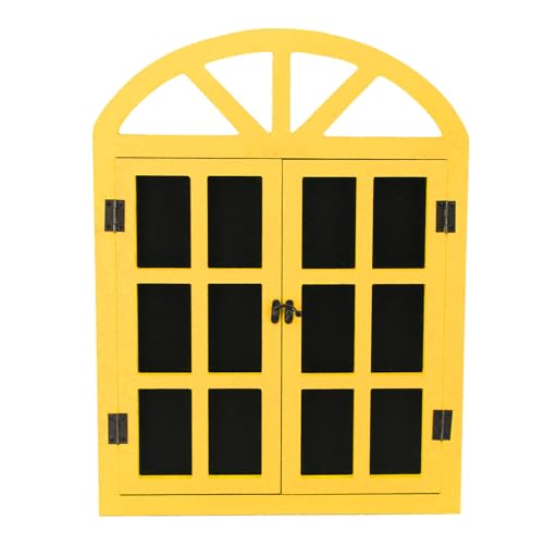 Message board jaune forme fenêtre tableau ardoise maison
