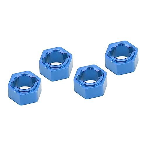 Rankomu Piasty kół sześciokątnych 7 mm, profilowy adapter napędu sześciokątnego ze stopu aluminium do samochodu FMS FCX24 1/24 RC, niebieski, łącznik sześciokątny, RC Car Accory