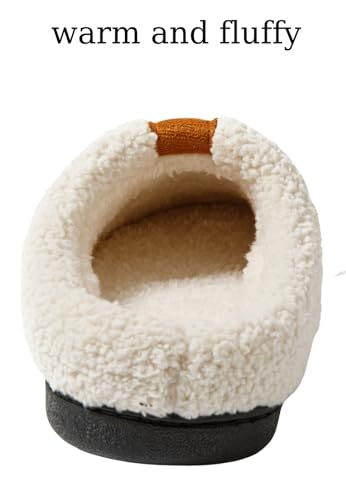 Womens Cozy Fuzzy Memory Foam Slippers House Comfy Slip Shoes Indoor Outdoor Anti Skid Rubber Sole4