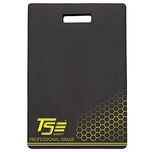 TSE Safety True Flex Protective Kneeling Pad, Premium Quality Neoprene Pad, Heavy Duty Stabilization, Easy to Carry Handle, Comfortable Ergonomic Design Kneeling Mat,Black 13.5 inches x 20 inches