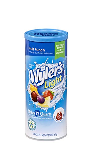 Wyler's Light Canister Drink Mix - Fruit Punch Water Powder Enhancer Canister