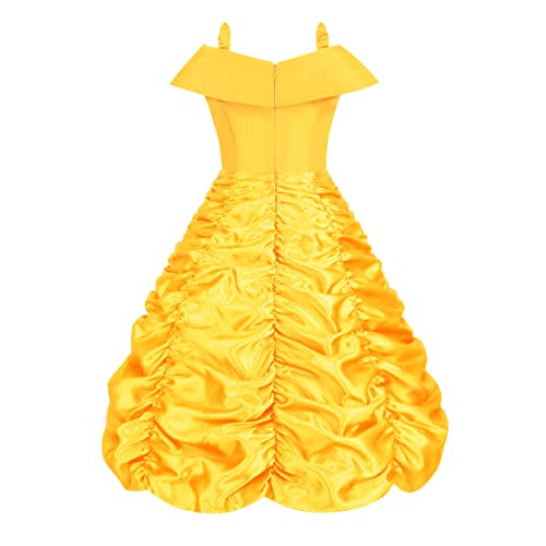 Princess Dresses For Girls Halloween Costumes For Girls Princess Costume For Girls Girls Halloween Costumes Dresses For Kids Cosplay Birthday Party Decorations With Accessories Yellow #TOP4
