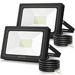 MEIKEE Led Floodlight Outdoor, 2 Pack 60W LED Security Light, IP66 Waterproof Super Bright 5200LM led Spot Lights 6500K Daylight White Light for Garden, Yard, Garages, Warehouse, Patio, Billboard