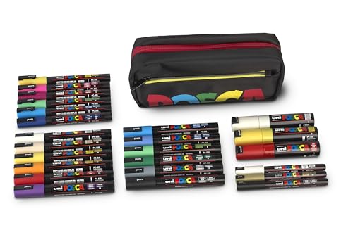Faber-Castell uni-ball 205088 - Juego de rotuladores POSCA XXL, 2...
