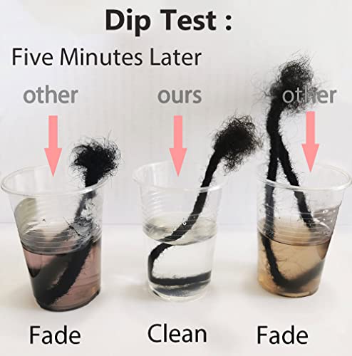 Halythaway Loc Extensions Human Hair Dreadlock Hair 6 Inch 30 Strands Locs 0.4Cm Permanent Human Loc Extensions Natural Black Can Be Dyed And Bleached #TOP5