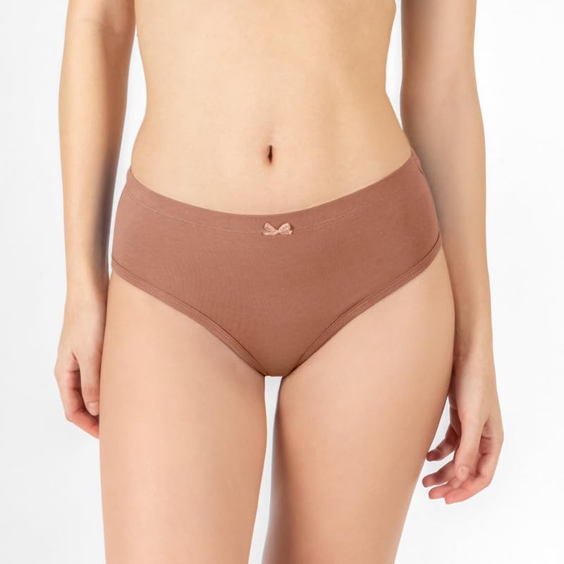Image of AMAREE Women's Bamboo Cotton Panties - Antibacterial, Anti-Odour & Ultra Breathable | Soft Seamless Comfort | Multicolour Pack