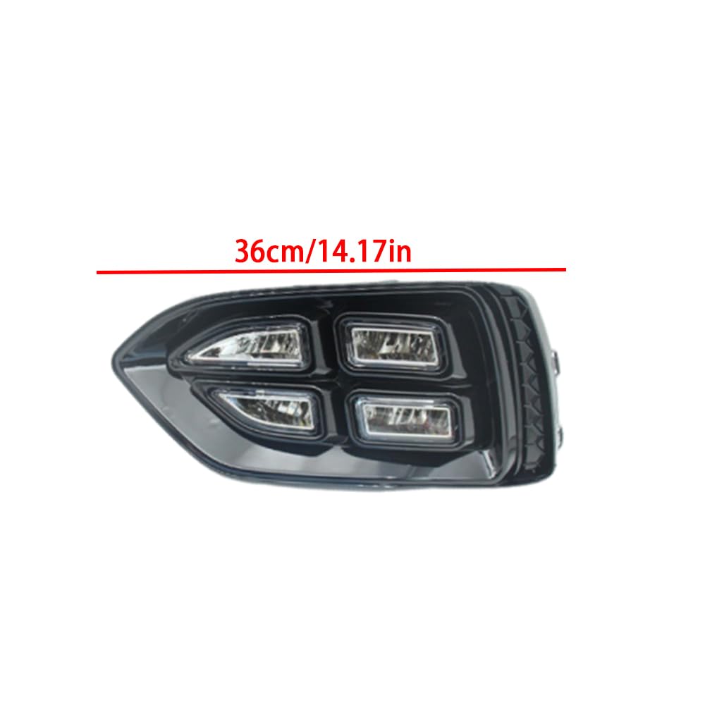 Riloer Luces diurnas LED color ámbar y blanco, faros antiniebla DRL, resistentes al agua, compatible con Hyundai Accent 2017-2018.