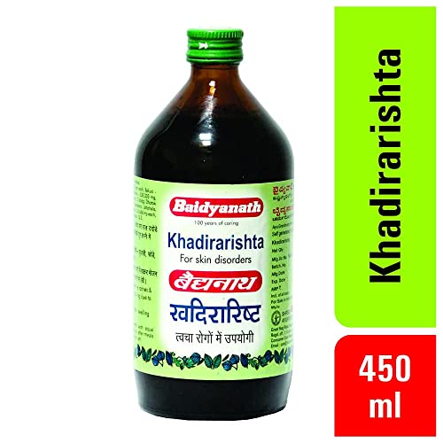 Baidyanath Asli Ayurved Khadirarishta | Ayurvedic Syrup For Skin Disorders | Blood Purifier, 450 Ml
