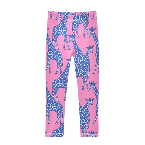 CaTaKu Girls Leggings Giraffe Animal Leggings for Girls Kids Athletic Workout Yoga Pants Size 4-10T