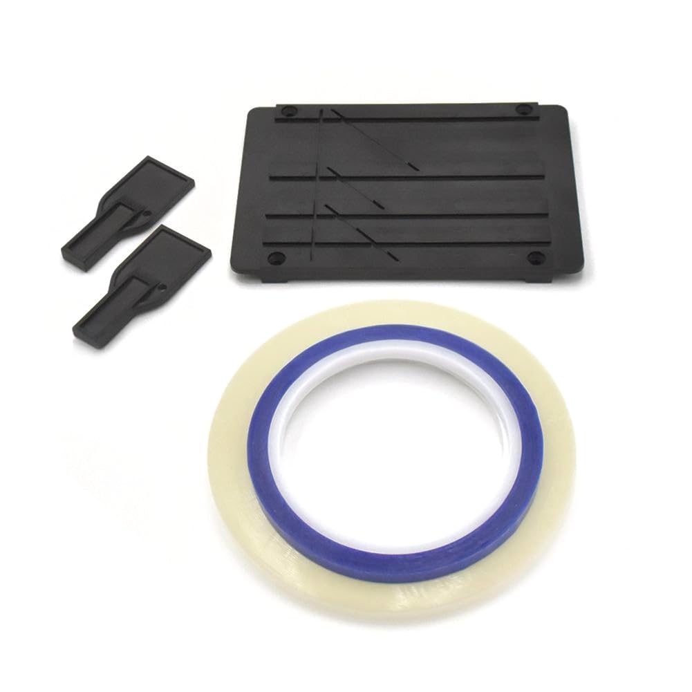Öffnen Von Kassettentape-Reparaturwerkzeug-Kit - Tape-Splicing-Set mit Fixierern, Splicing-Block für Reel-to-Reel-Tonbandgerät mit Blau