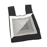 [Fkstyle] ランチやお散歩に ニットバッグ ミニ レディース 伸縮 軽い 洗える サブ エコ トートバッグ 韓国風 アニマル柄 花柄