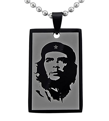 Hanessa Gioiello da uomo/donna Che Guevara Libertà Acciaio Inossidabile Statement Unisex Regalo di Natale per marito o moglie/fidanzato o fidanzata, Acciaio inossidabile