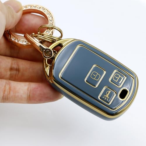 Coque de clé Kia 3 boutons blanc gris protection boîtier télécommande clé voiture