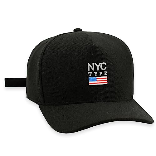 Boné New York Eua Nyc Aba Curvada Masculino Feminino Trucker Fitão Cor:Preto