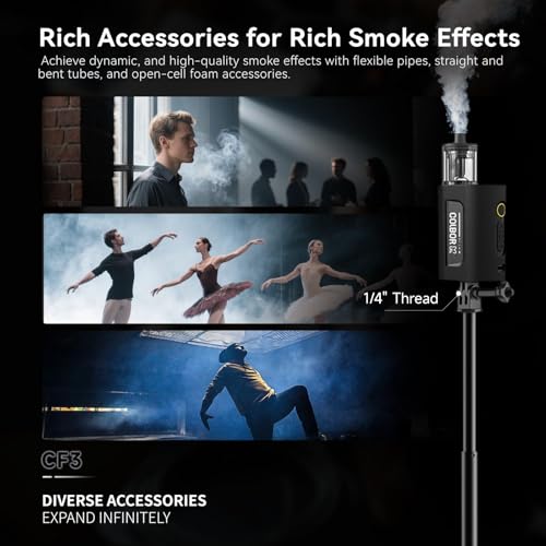Image of COLBOR CF3 Fog Machine 30W Portable Fog Machine Mini Fogger for Photography with 60 Tilt-Protection for Outdoor Party Cosplay Halloween Rechargeable Smoke Machine Fog