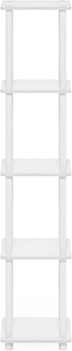 Miniatura 6 de Furinno Turn-N-Tube - Estantes de almacenamiento, estante cuadrado de 5 niveles, estante esquinero, estantes abiertos sin herramientas, tubos