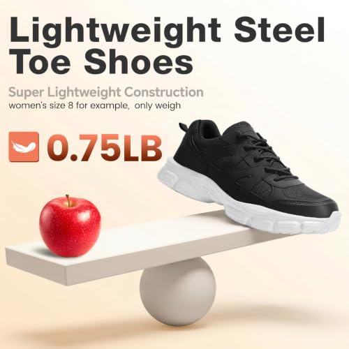 Image of Steel Toe Shoes for Men & Women Work Shoes Women Safety Toe Sneakers Unisex