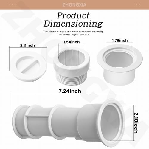 3 Pack US105 Umbrella Stand 7 1/2\" With Sleeve And Center Cap for 1 1/2\" - 1 3/4\" Center Shafts, Ideal for Umbrellas, Volleyball Poles And Tiki Torches, Mounted On Floors, Steps / Outdoor Patio Decks