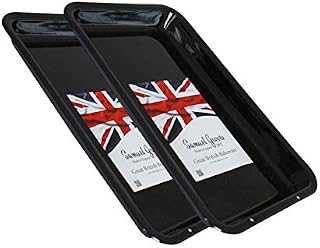 2X 32cm Vitreous Enamel Baking Tray, Made in England