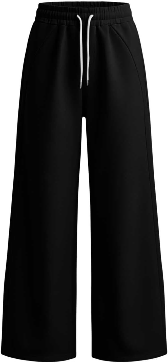Wide Leg Sweatpants Women High Waisted Comfy Fleece Baggy Womens Sweatpants Casual Loose Women Lounge Pants