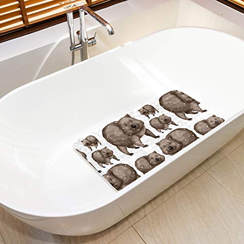 Alfombrilla de ducha lavable a máquina Bennigiry con superficie suave para baño 6