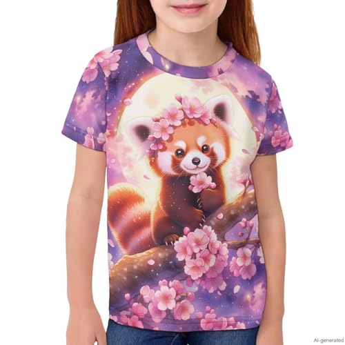 Image of WELLFLYHOM Kids Tshirts Girls Boys Short Sleeve Crewneck Tees Shirts Casual Sport Pullover Tops Size 3-16 Years