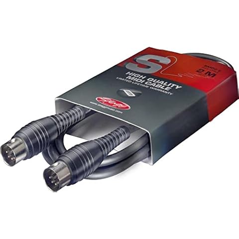 Stagg SMD2 E 2 m 5 Pin DIN Male Connector MIDI Cable Cover
