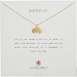 Dogeared Pedal on, Gold Bike Chain Necklace 16