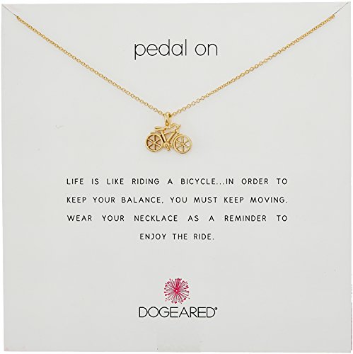 Dogeared Pedal on, Gold Bike Chain Necklace 16
