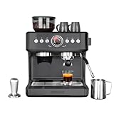 GASTROBACK Espresso Siebträgermaschine mit Mahlwerk - 42627 Advanceded Urban Duo - Barista Kaffeemaschine mit Milchschäumer - Espressomaschine mit 30 Mahlgradeinstellung