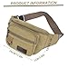 Nukinp Canvas Fanny Pack, Large Capacity Waist Bag with Multi-compartments, Wear Resistant Bum Bag Crossbody for Women & Men Camping Hiking