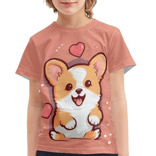 Image of JEOCODY Boys Girls Graphic Tees Funny 3D Printed Short Sleeve T-Shirts 3-16T