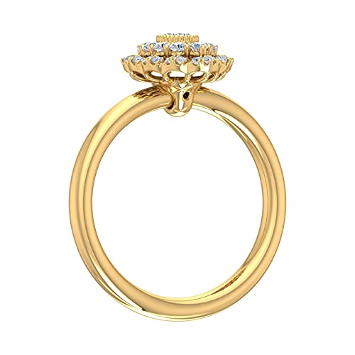 1/3 Carat Diamond Marquise-Shaped Ring in 14K Gold2