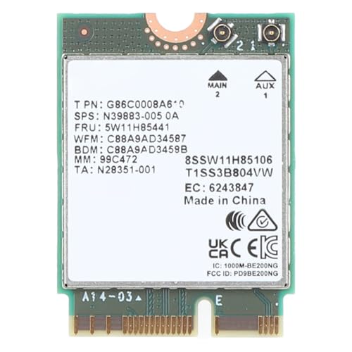 Adaptador BE200NGW 7, Tarjeta de Red BE200NGW 7 para BE200 8774Mbps, Compatible con Tarjeta MU MTMO 5,4 para 10 11