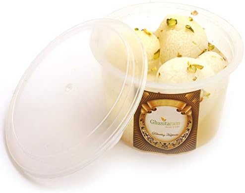 Ghasitaram Gifts Fresh Rosgullas Pack Small |Sweets|Sweets Gift Pack|Diwali Sweets|Indian Mithai|Diwali Sweets Gift Box|