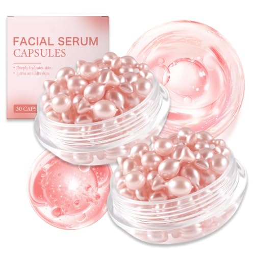 Image of 60 Pcs Vitamin E Capsules for Face Serum for Women, Firming Hydrating Serum, Hyaluronic Acid & Collagen Facial Essence Capsules, Reduce Fine Lines & Wrinkles, Skin Care