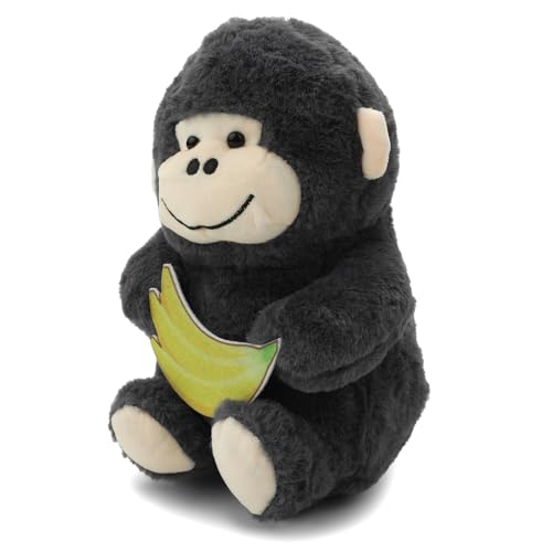 Image of Soft Grey Monkey Plush Toy 30CM | Cute Stuffed Soft Toy for Kids, Babies & Toddlers | Hug-Friendly Stuffed Animal, Soft & Washable Teddy Monkey