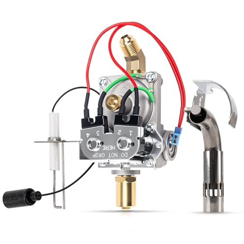 Image of RV Water Heater Burner System Repair Kit for Atwood 92078 Solenoid Gas Control Valve, 91638 Main Burner Tube, 93868 Igniter - Compatible with 6 Gallon Tanks, G6A-8E G6A-6E G6A-4E GC6AA-10E, GCH6A-7E