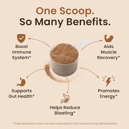 Image of Organic Chocolate 4000mg Grass Fed Bovine Colostrum Powder + Probiotics Colostrum Supplement for Kids & Adults with Immunoglobulins (220.98 Grams)